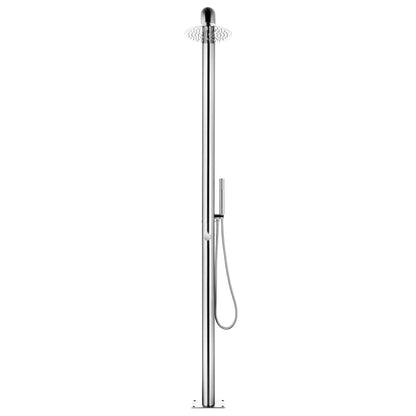 vidaXL Douche de jardin 225 cm Acier inoxydable