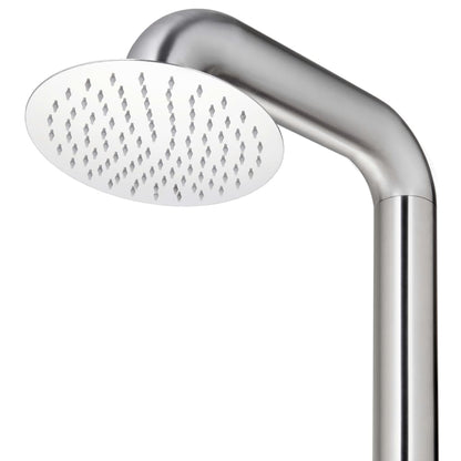 vidaXL Douche de jardin 225 cm Acier inoxydable