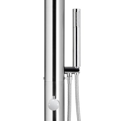 vidaXL Douche de jardin 225 cm Acier inoxydable