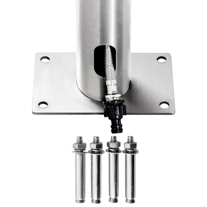 vidaXL Douche de jardin 225 cm Acier inoxydable