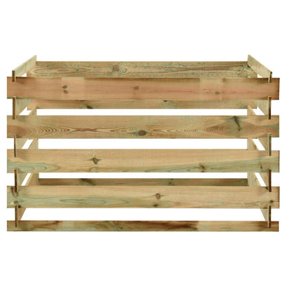 vidaXL Composteur de jardin à lattes 120x120x70cm Bois de pin imprégné