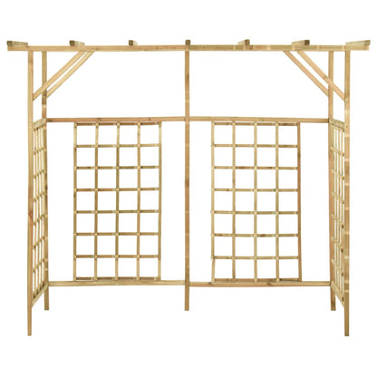 vidaXL Pergola de jardin pour poubelles triples Bois de pin imprégné
