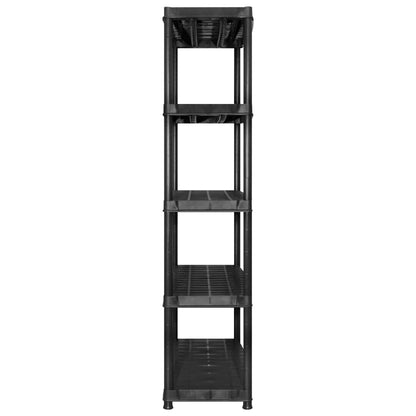 vidaXL Étagère de rangement à 5 niveaux Noir 340x40x185 cm Plastique