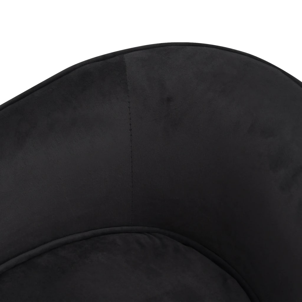 vidaXL Canapé pour chien Noir 69x49x40 cm Peluche et similicuir