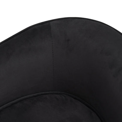 vidaXL Canapé pour chien Noir 69x49x40 cm Peluche et similicuir