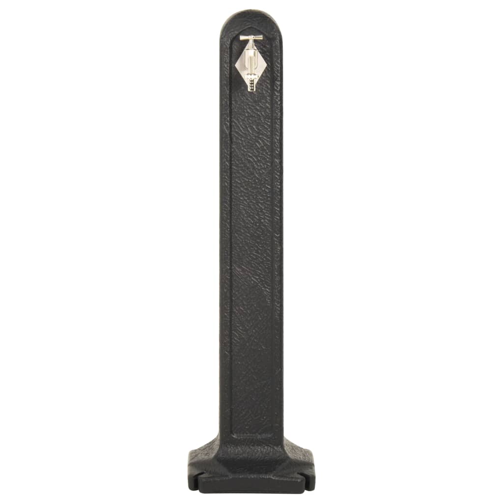 vidaXL Réservoir de jardin avec robinet Anthracite Aspect de pierre