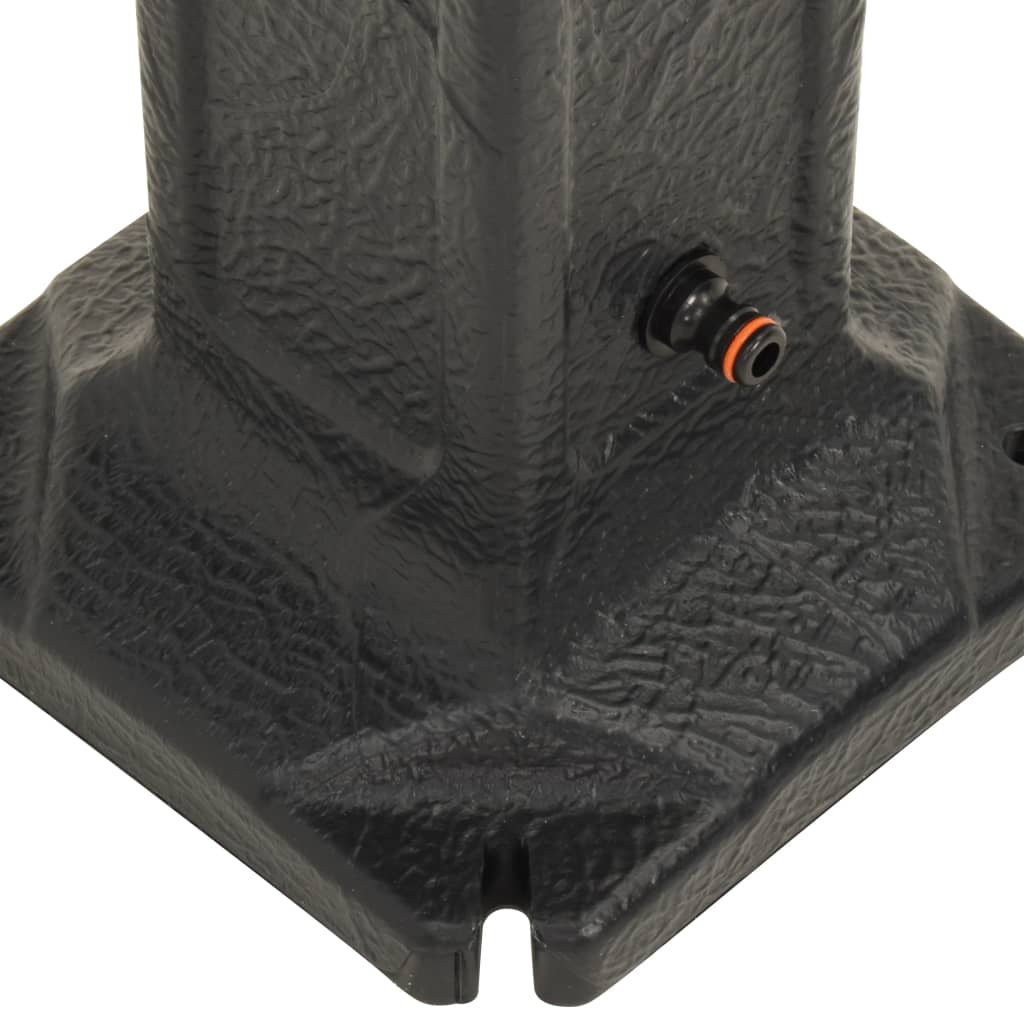 vidaXL Réservoir de jardin avec robinet Anthracite Aspect de pierre