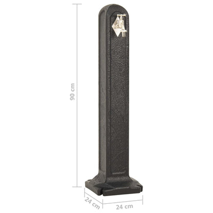 vidaXL Réservoir de jardin avec robinet Anthracite Aspect de pierre