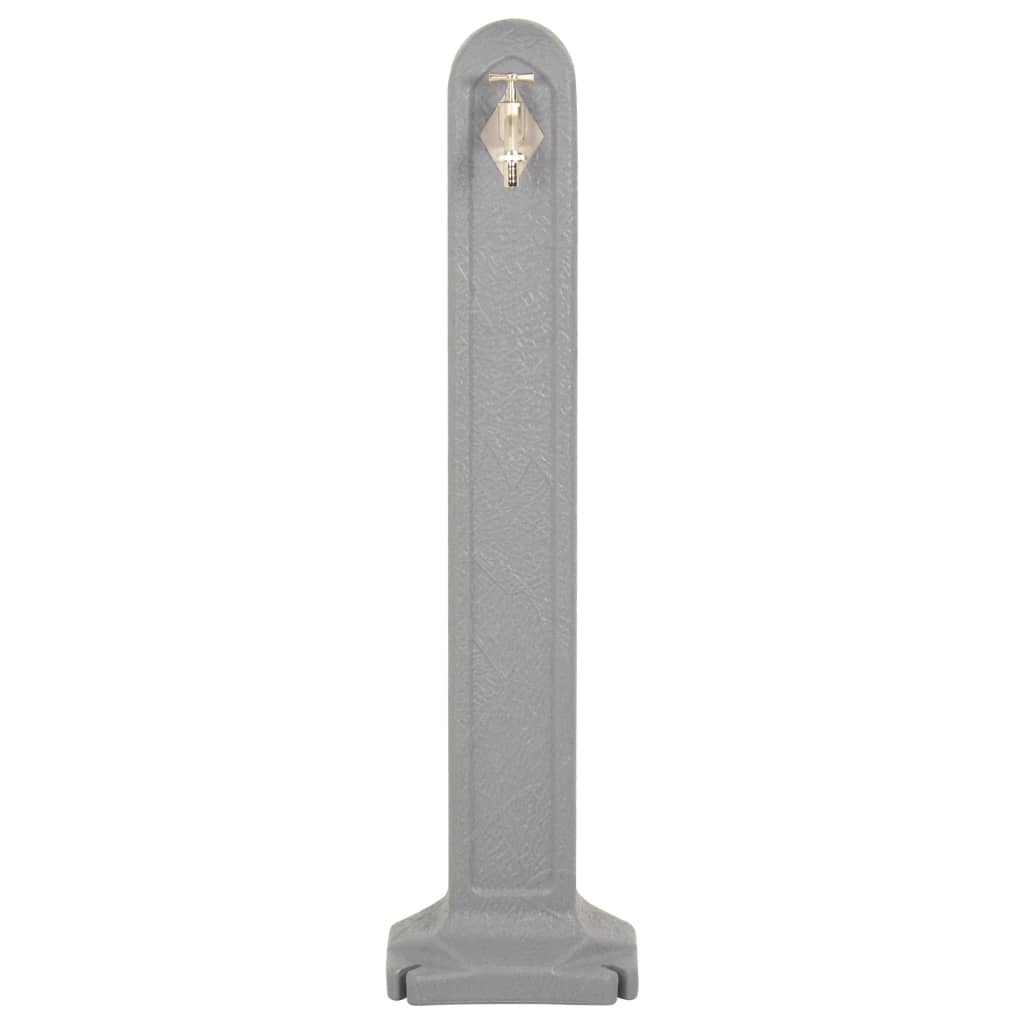 vidaXL Réservoir de jardin avec robinet Gris clair Aspect de pierre
