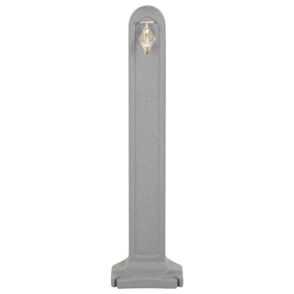 vidaXL Réservoir de jardin avec robinet Gris clair Aspect de pierre
