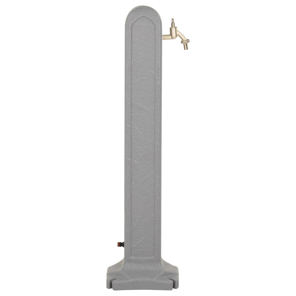 vidaXL Réservoir de jardin avec robinet Gris clair Aspect de pierre