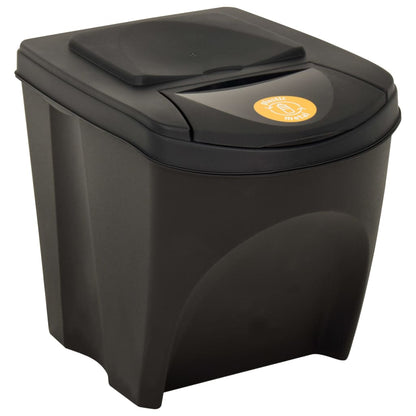 vidaXL Poubelles empilables 4 pcs Anthracite 100 L