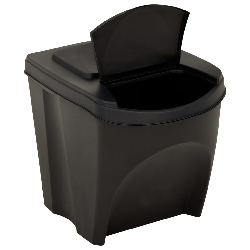 vidaXL Poubelles empilables 4 pcs Anthracite 100 L