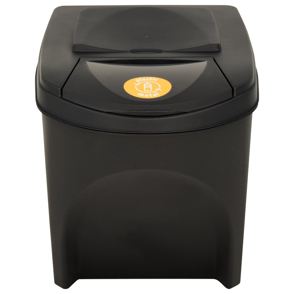 vidaXL Poubelles empilables 4 pcs Anthracite 100 L