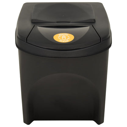 vidaXL Poubelles empilables 4 pcs Anthracite 100 L