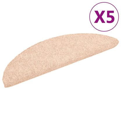 vidaXL Tapis autoadhésifs de marches 5 pcs Marron 56x17x3cm Aiguilleté