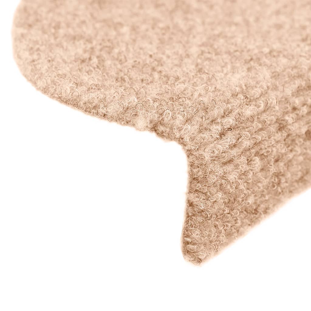vidaXL Tapis autoadhésifs de marches 5 pcs Marron 56x17x3cm Aiguilleté