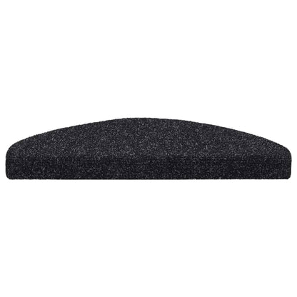 vidaXL Tapis autoadhésifs de marches 5 pcs Noir 65x21x4 cm Aiguilleté