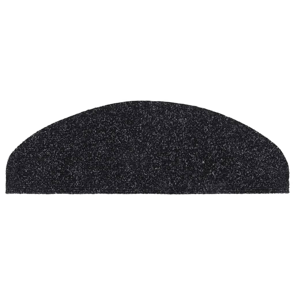 vidaXL Tapis autoadhésifs de marches 5 pcs Noir 65x21x4 cm Aiguilleté