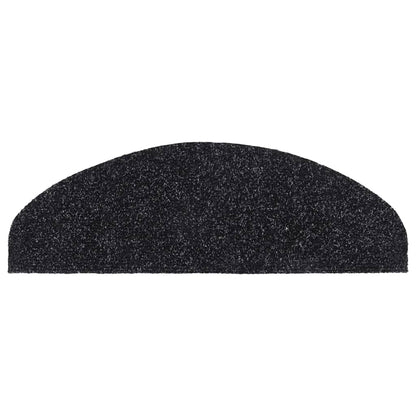 vidaXL Tapis autoadhésifs de marches 5 pcs Noir 65x21x4 cm Aiguilleté