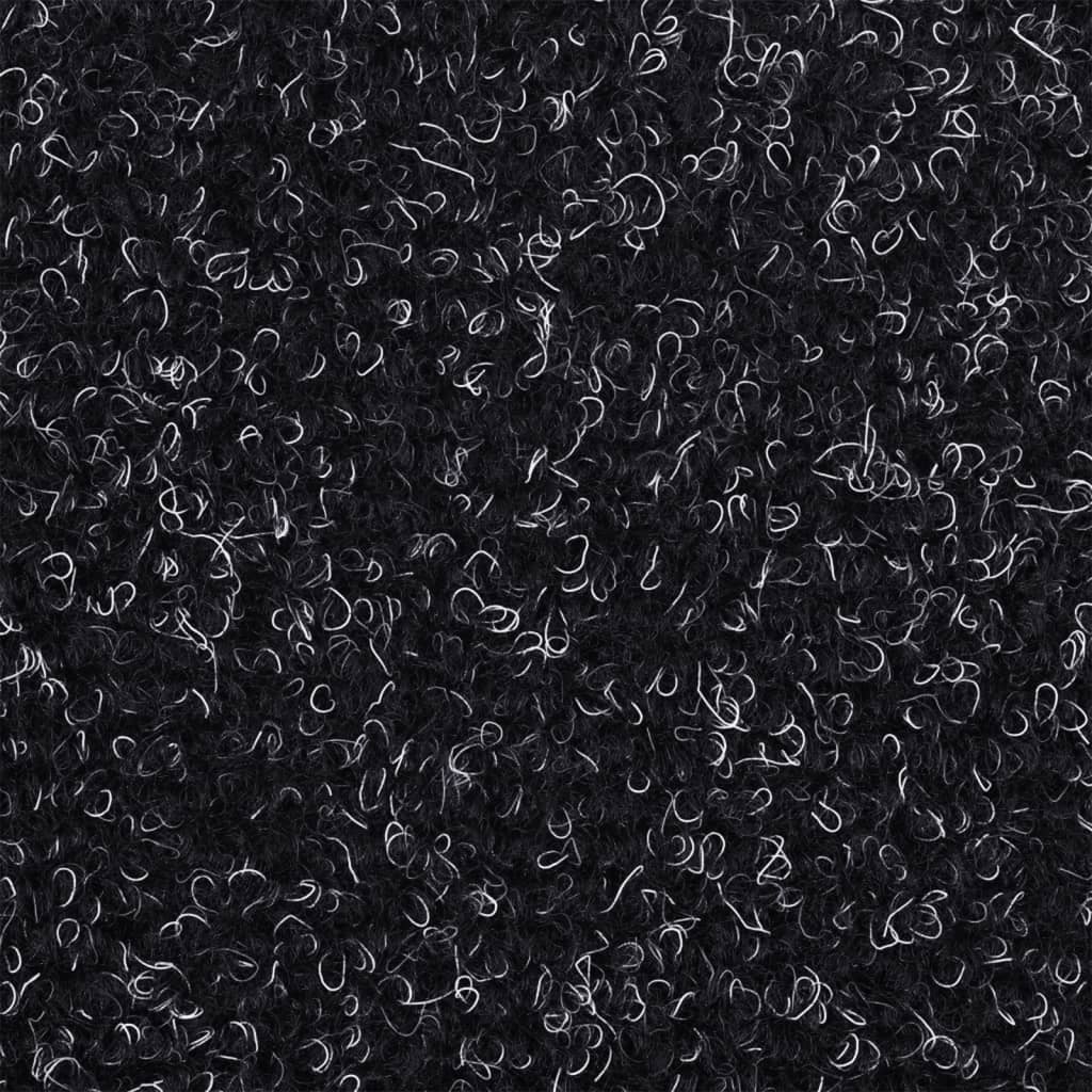 vidaXL Tapis autoadhésifs de marches 5 pcs Noir 65x21x4 cm Aiguilleté