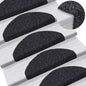 vidaXL Tapis autoadhésifs de marches 5 pcs Noir 65x21x4 cm Aiguilleté
