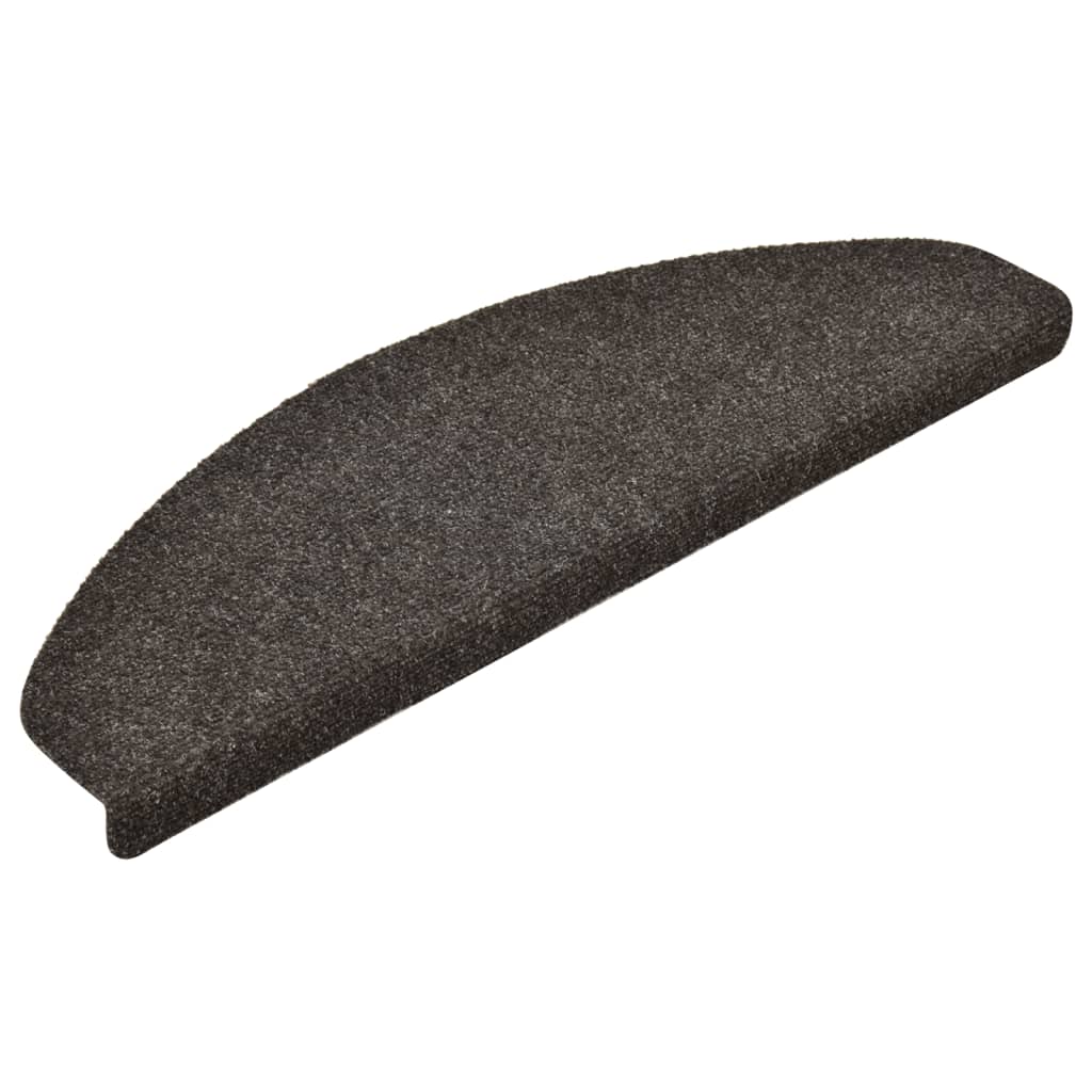 vidaXL Tapis d'escalier autocollants 5 pcs anthracite 65x21x4 cm