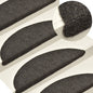 vidaXL Tapis d'escalier autocollants 5 pcs anthracite 65x21x4 cm