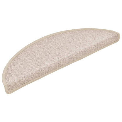 vidaXL Tapis d'escalier 10 pcs 56x17x3 cm Taupe