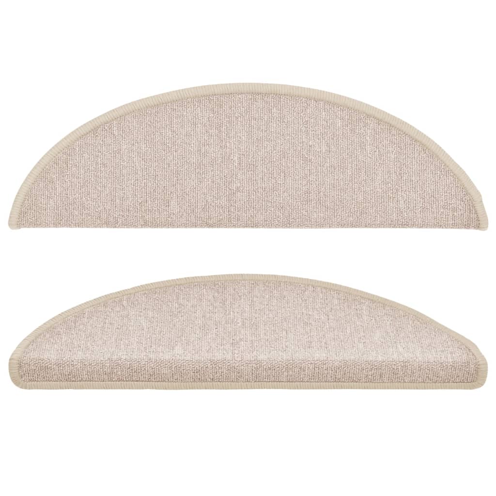 vidaXL Tapis d'escalier 10 pcs 56x17x3 cm Taupe