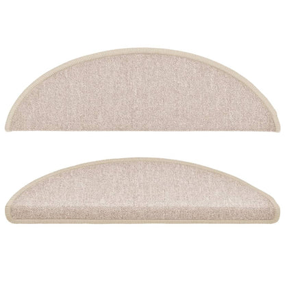 vidaXL Tapis d'escalier 10 pcs 56x17x3 cm Taupe