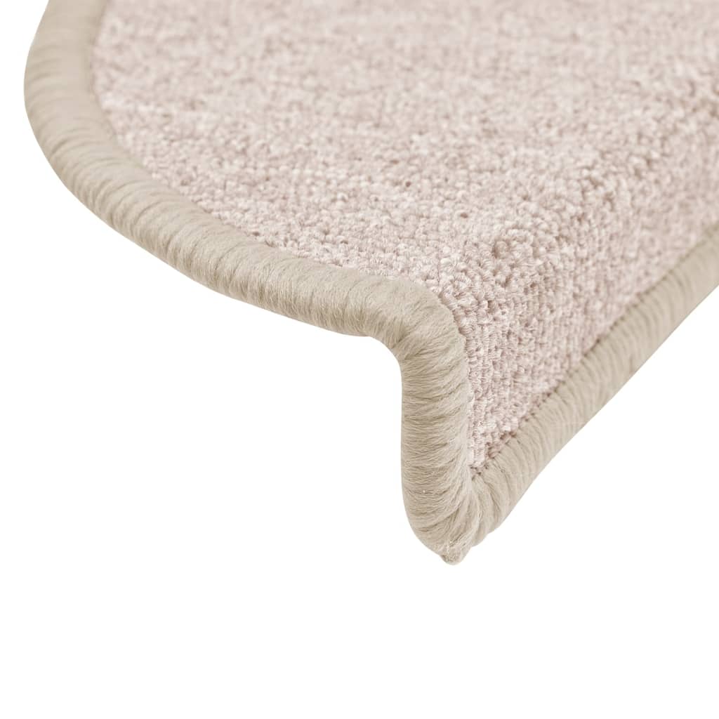 vidaXL Tapis d'escalier 10 pcs 56x17x3 cm Taupe