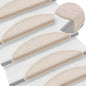 vidaXL Tapis d'escalier 10 pcs 56x17x3 cm Taupe