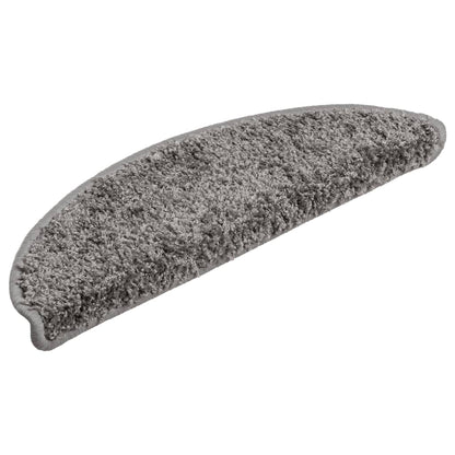 vidaXL Tapis d'escalier 10 pcs 56x17x3 cm Gris