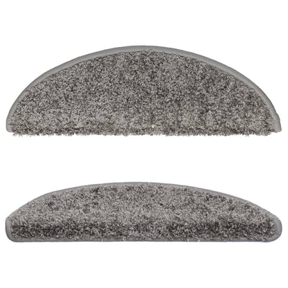 vidaXL Tapis d'escalier 10 pcs 56x17x3 cm Gris