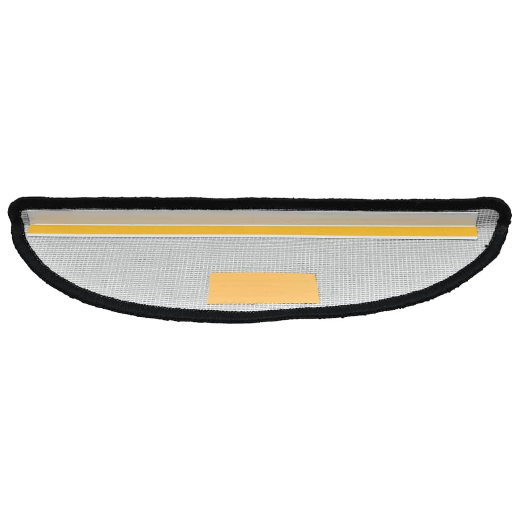 vidaXL Tapis d'escalier 10 pcs 56x17x3 cm Noir