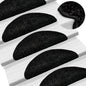 vidaXL Tapis d'escalier 10 pcs 56x17x3 cm Noir