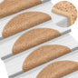 vidaXL Tapis d'escalier 10 pcs 56x17x3 cm Beige