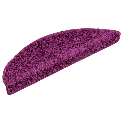 vidaXL Tapis d'escalier 10 pcs 56x17x3 cm Violet