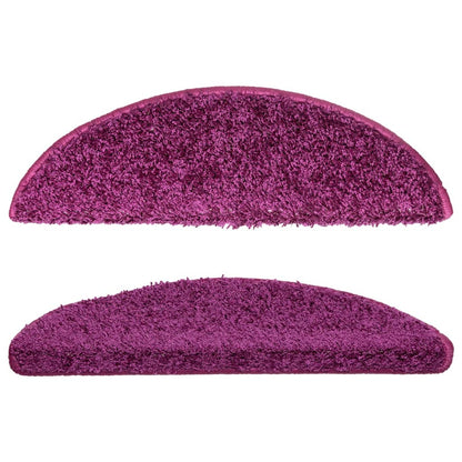 vidaXL Tapis d'escalier 10 pcs 56x17x3 cm Violet