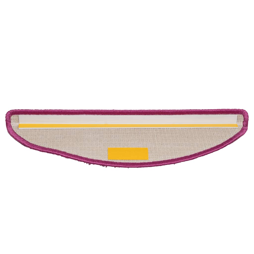 vidaXL Tapis d'escalier 10 pcs 56x17x3 cm Violet