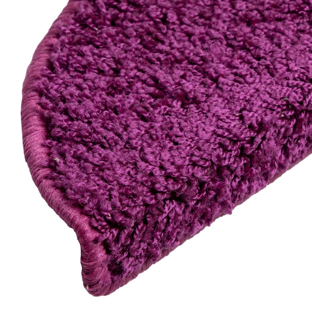 vidaXL Tapis d'escalier 10 pcs 56x17x3 cm Violet