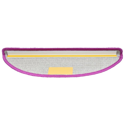 vidaXL Tapis d'escalier 10 pcs 65x21x4 cm Violet