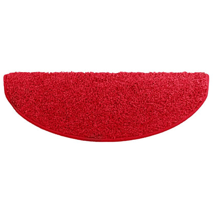 vidaXL Tapis d'escalier 10 pcs 65x21x4 cm Rouge