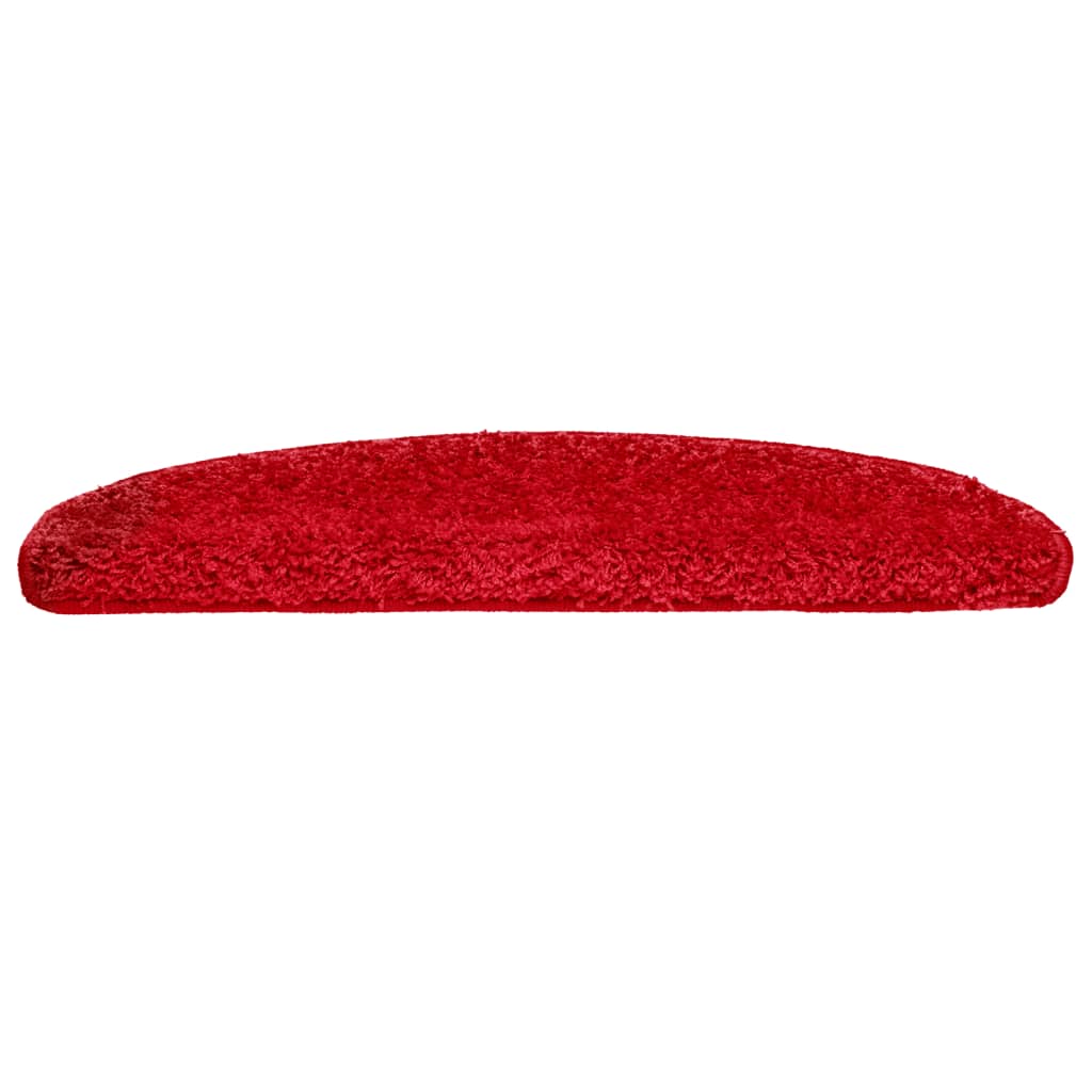 vidaXL Tapis d'escalier 10 pcs 65x21x4 cm Rouge