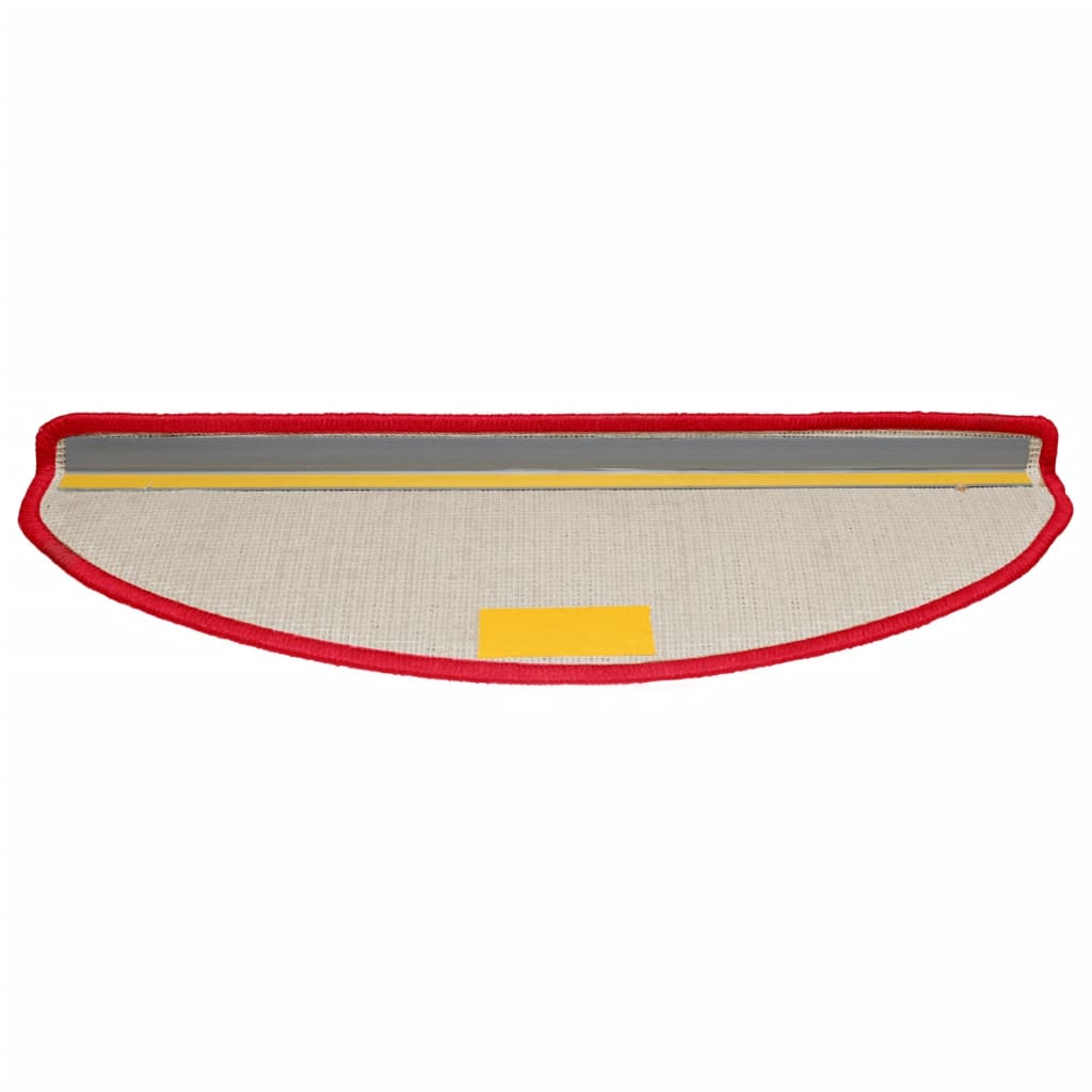 vidaXL Tapis d'escalier 10 pcs 65x21x4 cm Rouge