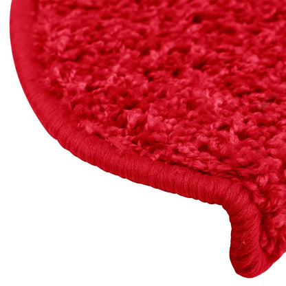 vidaXL Tapis d'escalier 10 pcs 65x21x4 cm Rouge