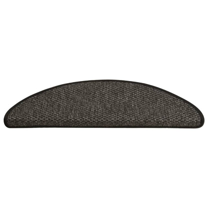 vidaXL Tapis d'escalier autocollants 15 pcs 65x21x4 cm Anthracite