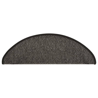 vidaXL Tapis d'escalier autocollants 15 pcs 65x21x4 cm Anthracite