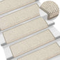 vidaXL Tapis d'escalier autocollants 15 pcs 65x21x4 cm Beige
